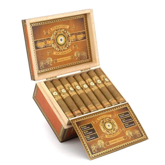 佩尔多莫 尼加拉瓜 波宾酒桶陈酿 康涅狄格 罗伯图 雪茄, Perdomo Nicaragua Bourbon Barrel-Aged Connecticut Robusto cigar, 佩尔多莫雪茄, 尼加拉瓜雪茄, 波宾酒桶陈酿雪茄